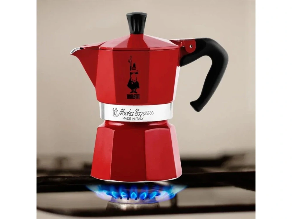 Bialetti Moka Express - červená 3 šálky
